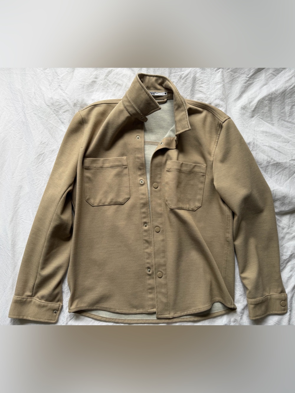 Zara tan overshirt medium